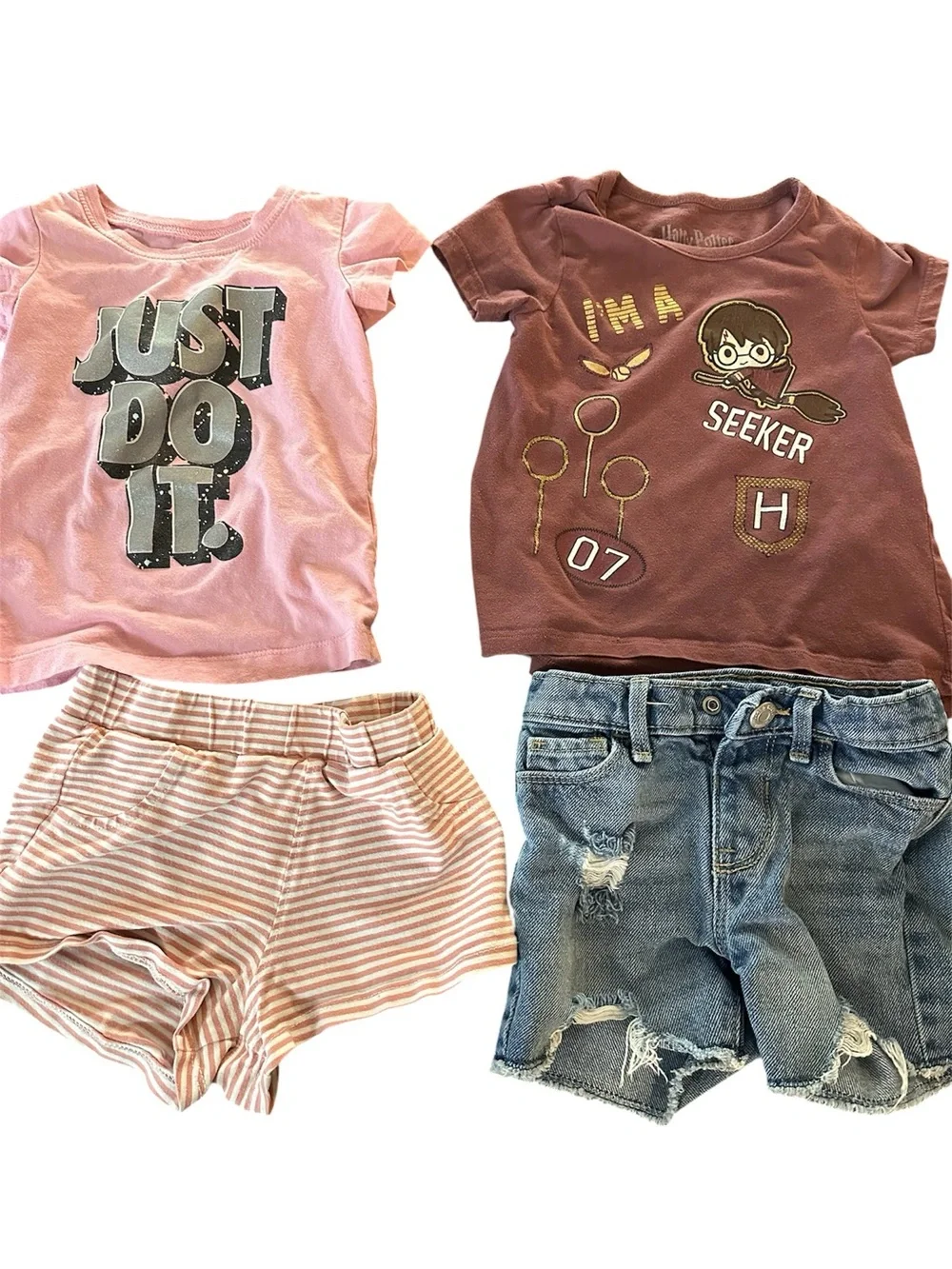 Toddler Girls Tees And Shorts Bundle 3T